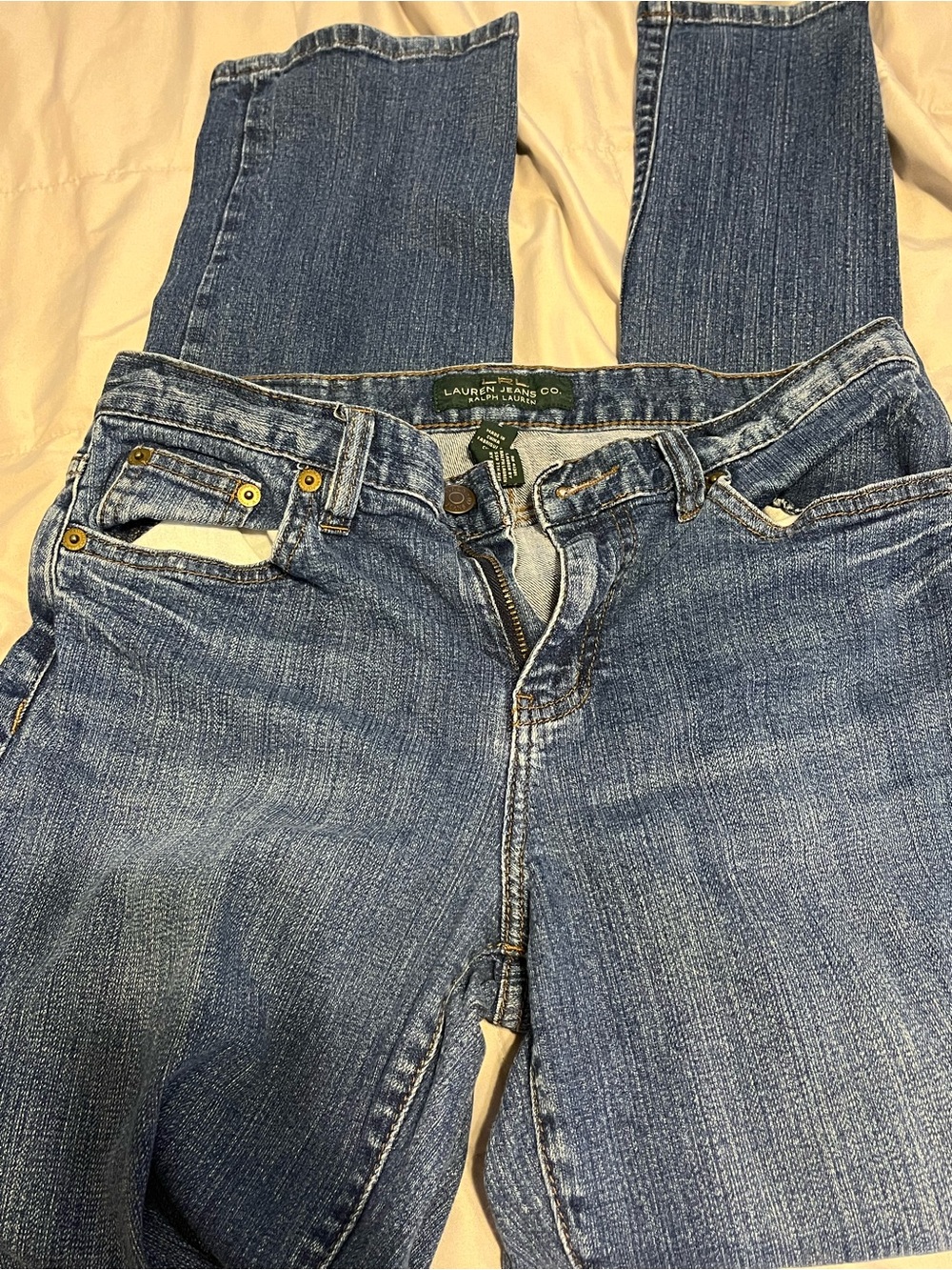 Lauren Ralph Lauren Women's Classic Straight-Leg Jeans in Blue Wash